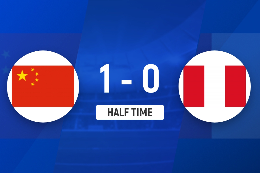 kaiyun体育-半场-U16国足1-0秘鲁U16 刘凯源破门柯博文远射造险+失单刀